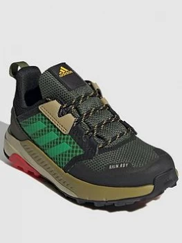 Image of adidas Kids Unisex Terrex Trailmaker RAIN.RDY Shoes - Khaki/Green, Khaki/Green, Size 10