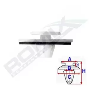 Image of ROMIX Clip C70514 HONDA,CIVIC VIII Hatchback (FN, FK),Jazz II Schragheck (GD_, GE3, GE2),CR-V III (RE),CIVIC VII Hatchback (EU, EP, EV)