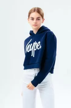 Image of Script Crop Hoodie