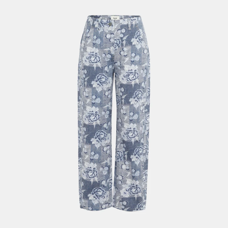 Image of Firetrap Print Jeans Ladies Blue Floral female 8