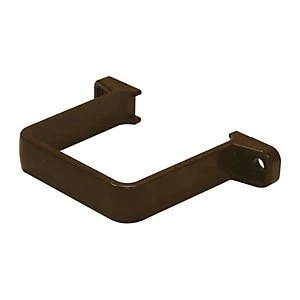 Image of FloPlast RCS1BR Square Line Downpipe Pipe Clip - Brown 68mm