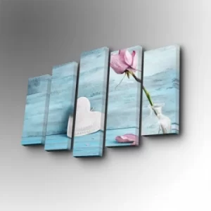 Image of 5PUC-102 Multicolor Decorative Canvas Painting (5 Pieces)