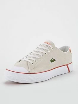 Image of Lacoste Gripshot Canvas Trainers - Off-White