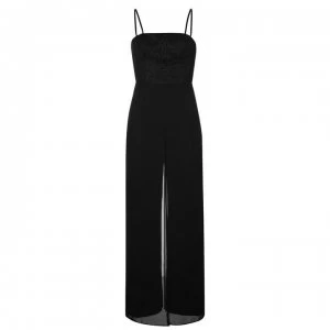 Image of Adrianna Papell Adrianna Crepe Jumpsuit Womens - BLACK MULTI