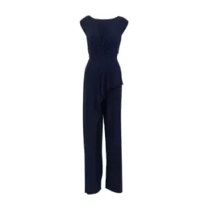 Image of Adrianna Papell Jersey Draped Jumpsuit - Blue