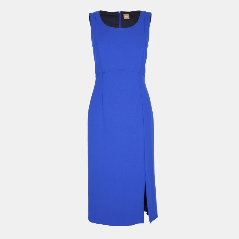 Image of Boss Womens Demboka Mini Dress Bright Blue female 6 (XS)