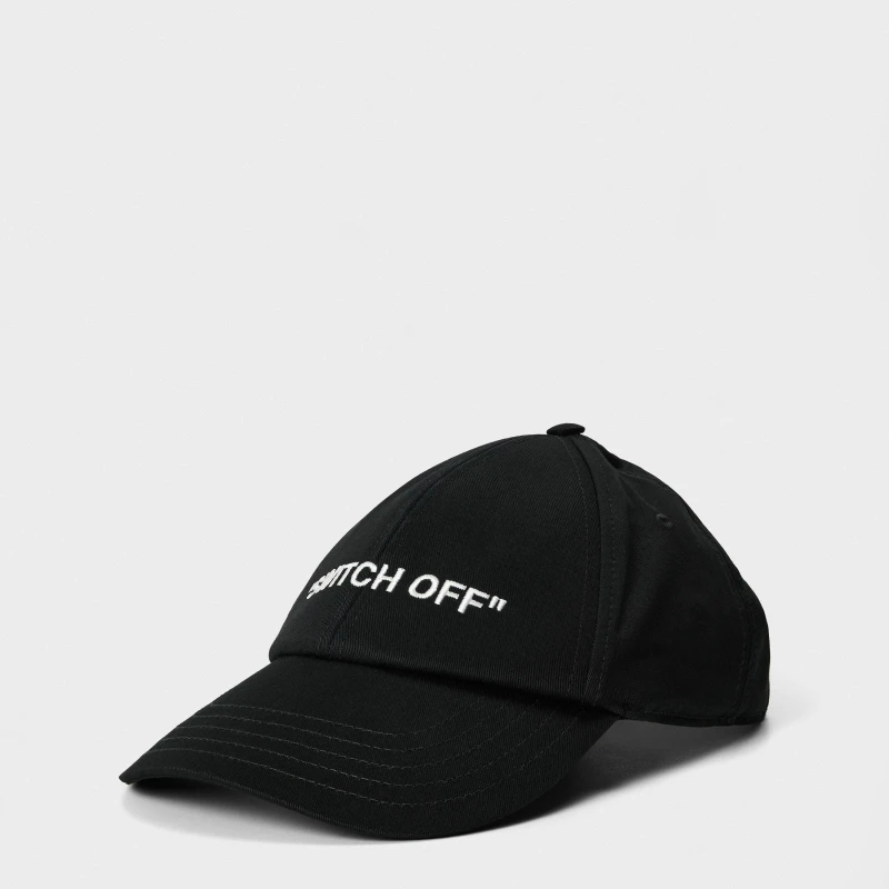Image of Off White Mens Adjustable Baseball Cap Black/Red male M