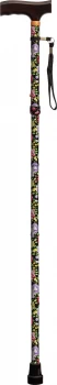 Image of Aidapt Folding Walking Cane - Patterned Blue Floral