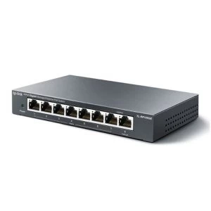 Image of TP Link (TL-RP108GE) 8-Port Gigabit Managed Reverse PoE Switch 7 PoE input & 1 PoE output UK Plug