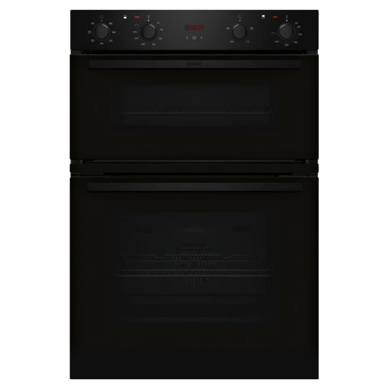 Image of NEFF N30 U1DCC0AK3B Built In Electric Double Oven - Black - A/B Rated