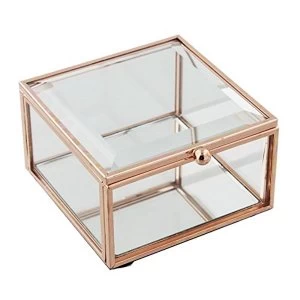 Image of HESTIA? Glass Rose Gold Jewellery Box - Small