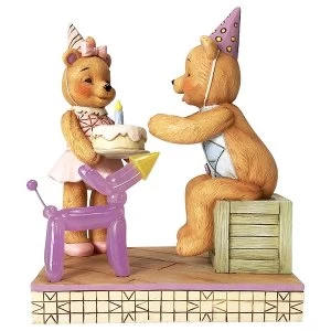 Image of Make A Wish Button and Pinky Happy Birthday Figurine