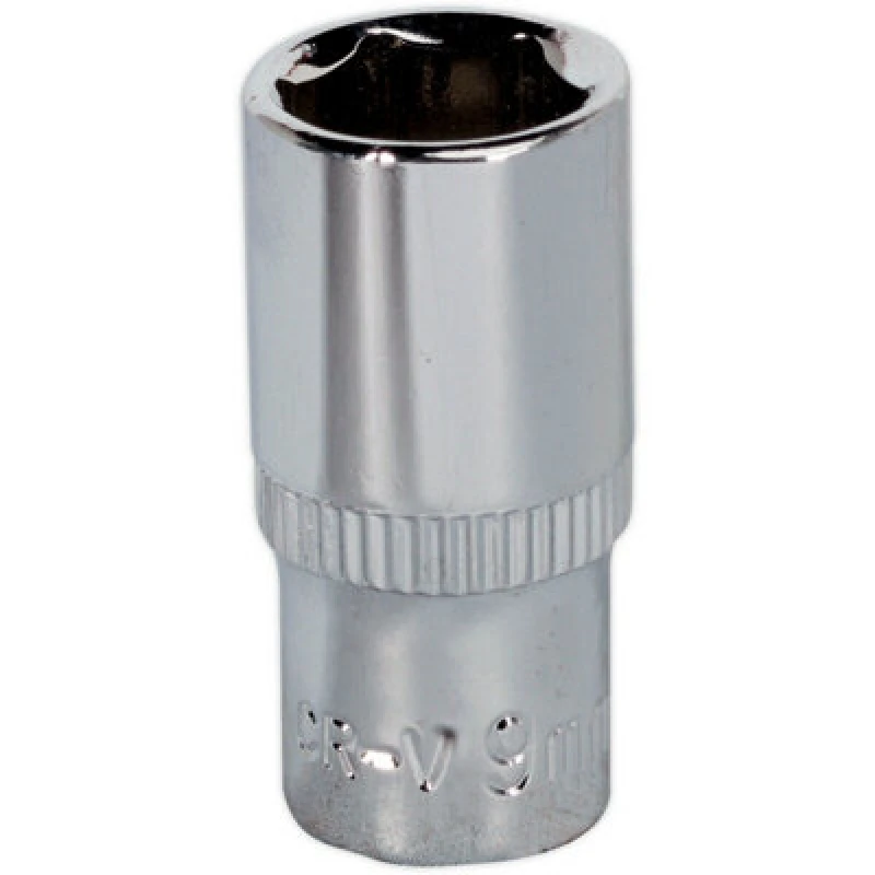 Image of Loops 9mm Forged Steel Drive Socket - 1/4" Square Drive - Polished Chrome Vanadium Metallics