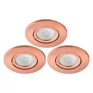 Image of Spa Como LED Tiltable Fire Rated Downlight 5W Dimmable (3 Pack) Cool White Antique Copper IP65