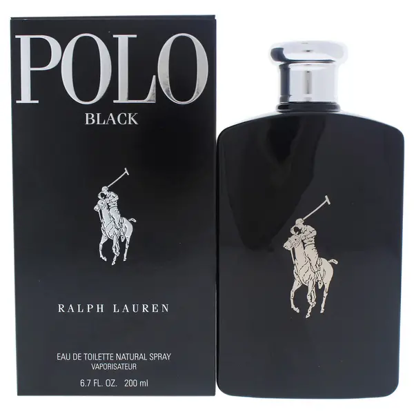 Image of Ralph Lauren Polo Black Eau de Toilette For Him 200ml