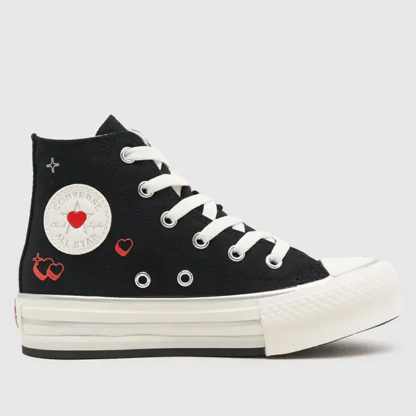 Image of Converse Black all star hi eva lift Girls Junior Trainers