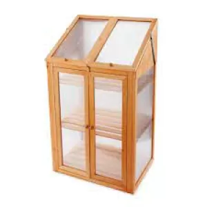 Image of Kingfisher 3-Tier Wooden Mini Greenhouse