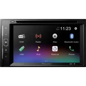 Image of Pioneer AVH-A240DAB Double DIN monitor receiver Steering wheel RC button connector, Rearview camera connector, Bluetooth handsfree set, DAB+ tuner