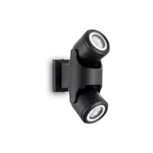 Image of Xeno 2 Light Outdoor Wall Light Black IP44, GU10