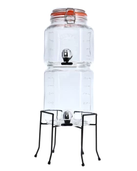 Image of Kilner Stackable Jar Set With Taps & Stand, Clear