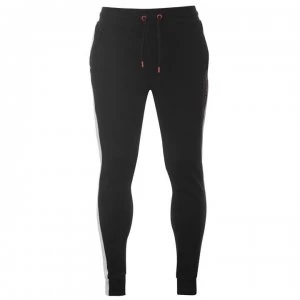 Image of Guess James Jogging Bottoms - Black/White
