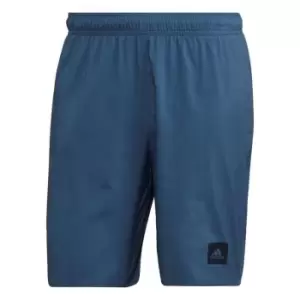 Image of adidas Classic-Length Solid Swim Shorts Mens - Blue