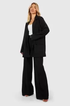 Image of Crepe Wide Leg Trousers