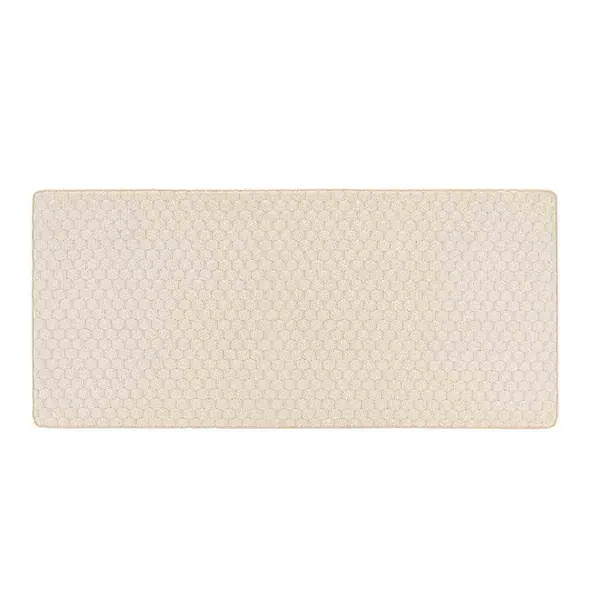 Image of Hug Rug Sculptured Washable Basket Honeycomb Ivory 67X150 5026134620056