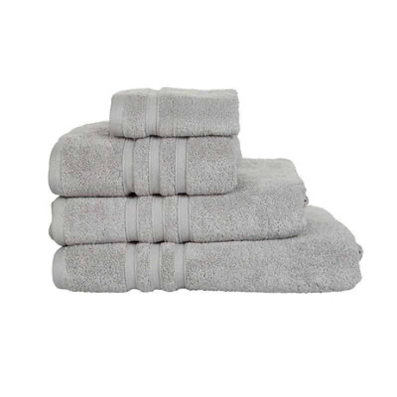 Image of Catherine Lansfield Catherine Lansfield 'Zero Twist' Bath Towel in Silver Silver Bath Towel Unisex 5012601497696