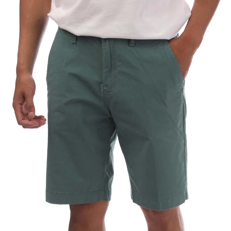 Image of Timberland Claremont Poplin Chino Shorts Teal male 30 inch