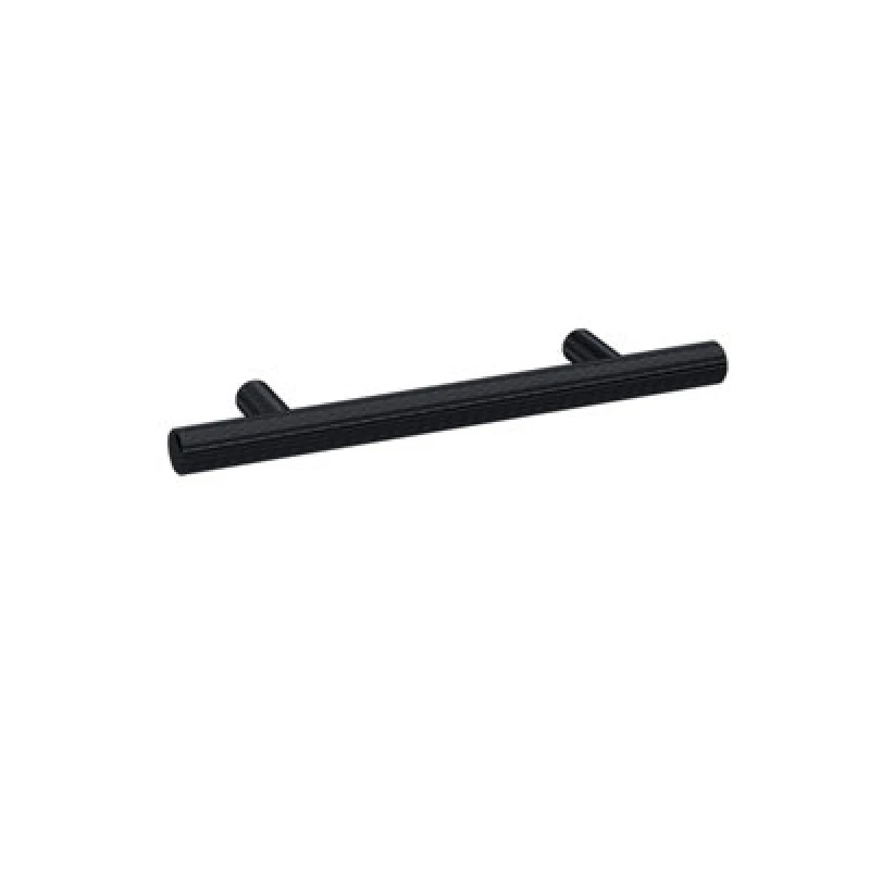Image of Balterley Textured Knurled Bar Furniture Handle 156mm 96mm Centres Matt Black Black