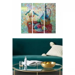 Image of MDF188401850 Multicolor Decorative MDF Painting (3 Pieces)
