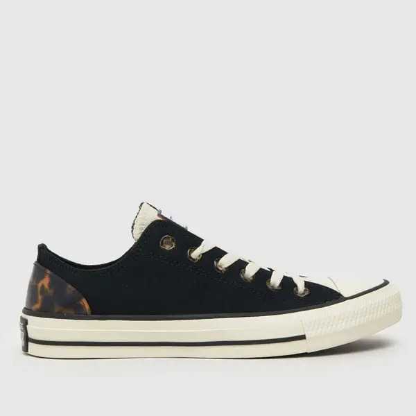 Image of Converse all star ox tortoise trainers in Black & brown Black/Brown UK 3 (EU 35)