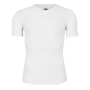 Image of Umbro Pro Short Sleeve Baselayer Top Mens - White