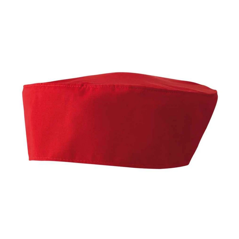 Image of Premier Womens Denim Chef Skull Cap in Red Red Female One Size