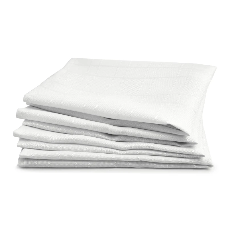 Image of Emma Barclay Jacquard Napkins Soft Polyester Chequers White unisex ONE SIZE