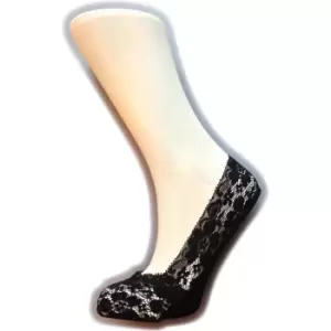 Image of Silky Womens/Ladies Lace Footsies (1 Pair) (One Size (UK Shoe 3-8)) (Black)