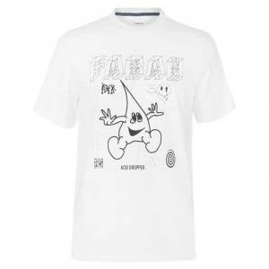 Image of Farah Vintage Farah Smiley T Shirt Mens - 104 WHITE