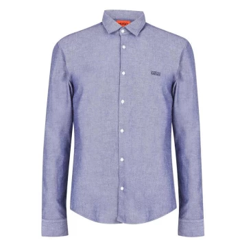 Image of Hugo Ermo Long Sleeve Shirt - Blue