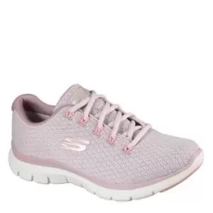 Image of Skechers Flex Appeal 4.0 Coated Fidelity Trainers Womens - Pink