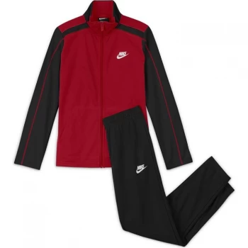 Image of Nike NSW Poly Tracksuit Juniors - Blk/Red