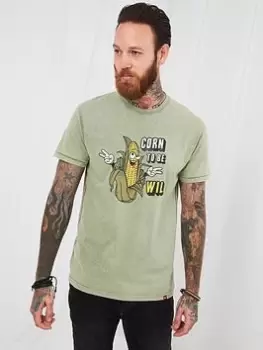 Image of Joe Browns Corn To Be Wild Tee - Green Size M Men