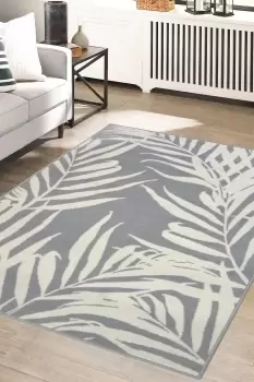 Image of Maestro Leaves Rug - Size: 160x230cm - Grey - Leaf