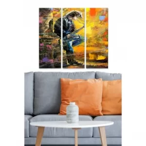 Image of MDF16420318 Multicolor Decorative MDF Painting (3 Pieces)