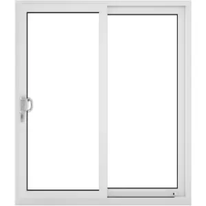 Image of Crystal uPVC Sliding Patio Door Left Hand Open 1490mm x 2090mm Clear Double Glazed in White