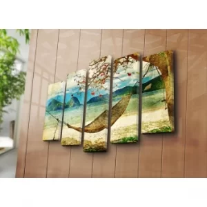 Image of 5PATK-3 Multicolor Decorative Canvas Painting (5 Pieces)