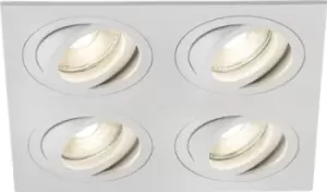 Image of KnightsBridge Ambar Quad Tilt Square Downlight White