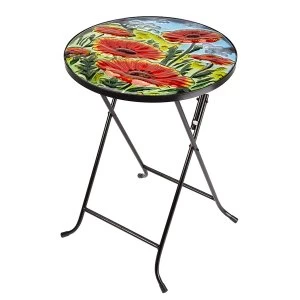 Image of Smart Garden Poppy Glass Folding Side Table