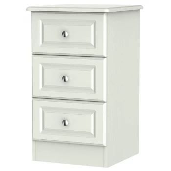 Image of Robert Dyas Montego Ready Assembled 3-Drawer Bedside Table - Ash Grey