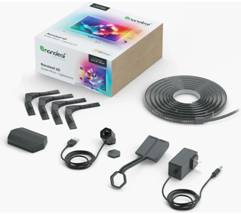 Image of NANOLEAF 4D Smart Screen Mirror Camera & Light Strip Kit - Black 4897105333746